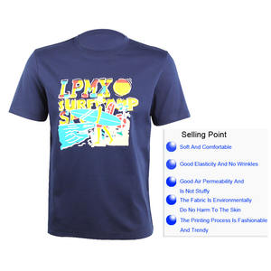 하이 퀄리티 남자의 티셔츠 화이트 접착제 회색 네이비 인쇄 여름 핫 세일 제조 도매 가격 240 그램 직물 무게 - Product Image 6