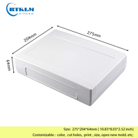 Cajas de Montaje en Pared para Electrónica, Carcasa de Controlador de Plástico, Caja de Conexiones ABS, Caja de Instrumentos para PCB, 275*204*64mm