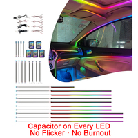 Nouvelle Lumière Ambiante LED pour Voiture, Matériau Ignifuge, Lumière Intérieure de Voiture, Technologie Anti-Tremblement, Résistance Intégrée