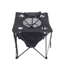 Meja Lipat Ringan Modern Berbentuk Persegi dari Baja dan Kain Oxford untuk Berkemah, BBQ, Memancing, Bersantai di Taman, Perabot Mini