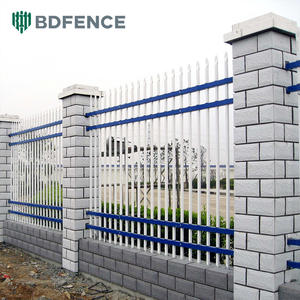 America 6 Foot 3x3 Panneaux de clôture de jardin en fer en métal Clôtures tubulaires en acier en métal Clôture moderne en fer forgé en acier au zinc - Product Image 2