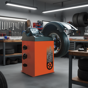 Équilibreuse de roues 10-24 pouces avec affichage numérique, 230 tr/min, poids max. 60 kg, puissance 250 W, outil d'alignement de roues - Product Image 2