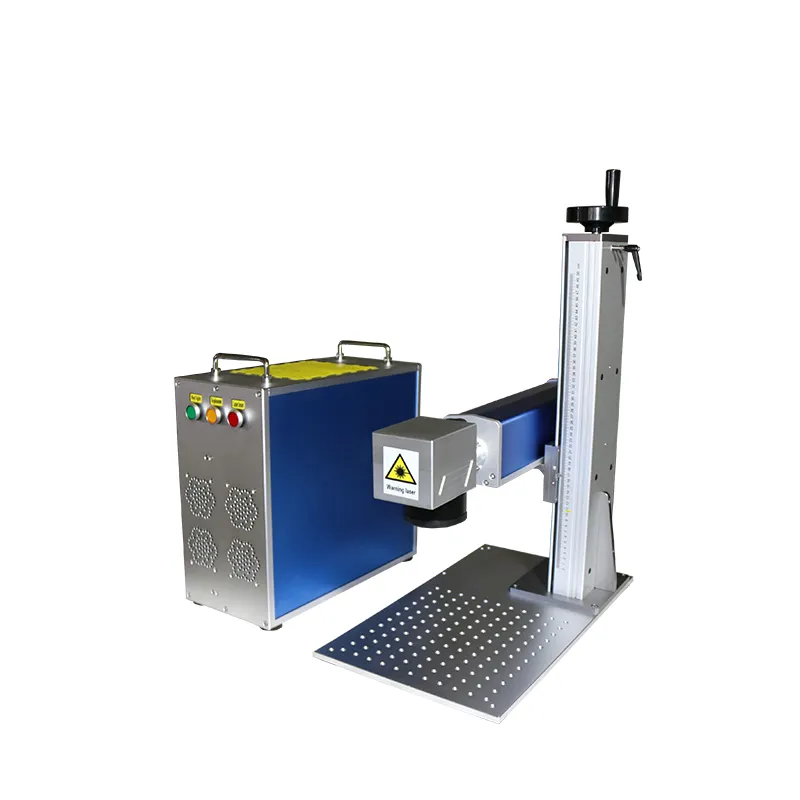 Máquina de gravação a laser fibra para aço inoxidável, gravador de laser tipo dividido 50w