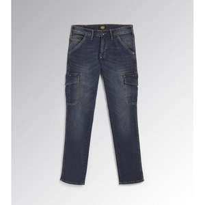 Jean cargo Diadora Pan Stone 34, nouveau, noir, denim extensible avec poches cargo - Product Image 1