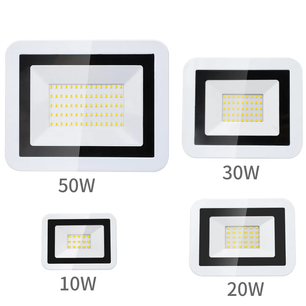 Su geçirmez LED projektör 10w 20w 50w 100W IP66 projektör lambası reflektör 220v spot açık bahçe lambası dış aydınlatma