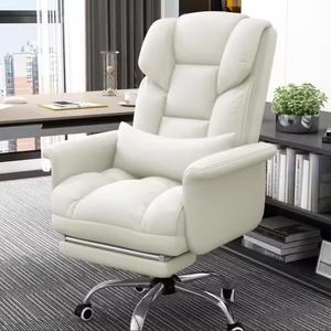 Silla de Oficina Giratoria Ergonómica Moderna - Asiento de Cuero Sintético, Silla para Oficina en Casa y Juegos - Product Image 4