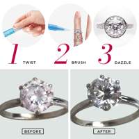 Connaisseurs Portable Diamant Dazzle Stick Pierre Précieuse Outil De Nettoyage Liquide Brosse pour Bijoutiers Anneaux De Mariage En Plastique