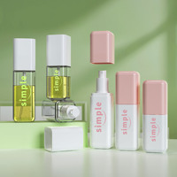 Nouvelles bouteilles pulvérisatrices carrées en PET rechargeables pour sérum de soin de la peau 80ml 100ml 120ml Emballage cosmétique