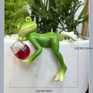 Resin Crafts Frog <strong>Pot</strong> Hanging Display Piece Outdoor Courtyard Simulation Animal Decorative <strong>Fish</strong> for Tank Edge Hanging Piece - Product Image 2