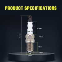 Bougie d'allumage en acier allié RC12YC 14 mm pour tondeuse à gazon OLIVER BS 491055 491055S 692051 792015 5066 Kohler 25 132 12-S M78543 (Pack de 4)