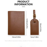 Kit Cadeau Multifonctionnel de Voyage : Porte-Passeport Portable en Cuir PU et Kit d'Identification de Bagages en Gros pour Affaires