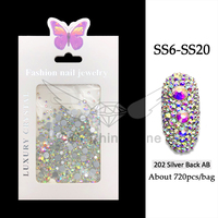 Strass pour ongles en cristal CY, tailles mixtes, pierres en verre 3D, décorations pour manucure DIY