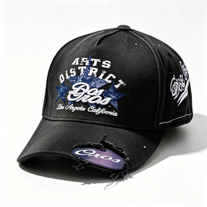 Gorra de Béisbol Bordada Personalizada al por Mayor, Estilo Desgastado, 5 Paneles, con Logotipo Personalizado, de Algodón Lavado, para Ropa Urbana y Regalos - Product Image 2