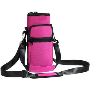 네오프렌 슬리브 물병 슬링 백 캐주얼 피트니스 체육관 스포츠 캐리어 핸들 밀짚 편지 패턴 전화 슬리브 - Product Image 5