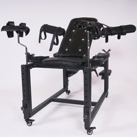Grande chaise BDSM avec machine à succion, écarteur de jambes et cadre de retenue pour couples et femmes - Mobilier de jeu pour adultes