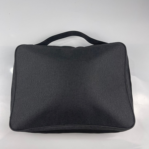 Bolsa de almacenamiento con cremallera negra, bolsa organizadora portátil con asa para documentos de viaje, artículos esenciales diarios - Product Image 3