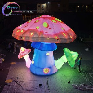 Trío de Hongos Inflables Gigantes con Luces LED para Eventos Temáticos de Bosques Encantados y Exhibición Nocturna, Envío Rápido - Product Image 4