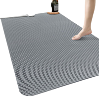 Tapis de sol antidérapant en PVC de couleur unie GHT 2026, nouveau style, absorbant, pour salle de bain, douche, idéal pour les seniors et les enfants, anti-chute, pour la maison
