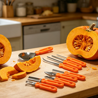 Professionele Halloween Pompoen Snijset 7/10 Delige RVS Gereedschapset met Opbergtas voor DIY Jack-O'-Lantern Decoraties