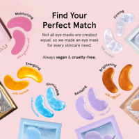 Masques pour les yeux bleus personnalisés pour enlever les yeux gonflés cernes anti-rides hydratants pour hommes et femmes et tous types de peau, 24 paires