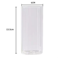 Mug carré en verre de 400 ml avec poignée, tasse à café en borosilicate de haute qualité, couvercle en bambou, couvercle en plastique, logo personnalisé pour la maison et le bureau