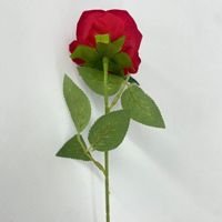 Bestseller Künstliche Einzelstiel-Rose Rot Rosa Weiß Seiden-Samt-Blume für Hochzeitsdekoration