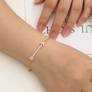 Pulsera <span class=keywords><strong>de</strong></span> flecha chapada en oro <span class=keywords><strong>de</strong></span> 18 quilates con circonitas <span class=keywords><strong>para</strong></span> <span class=keywords><strong>mujer</strong></span>, cadena <span class=keywords><strong>de</strong></span> eslabones delicada y minimalista, joyerí<span class=keywords><strong>a</strong></span> <span class=keywords><strong>de</strong></span> mano ajustable, regalo <span class=keywords><strong>de</strong></span> joyerí<span class=keywords><strong>a</strong></span> <span class=keywords><strong>de</strong></span> moda, brazaletes - Product Image 4