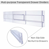 Organiseurs de tiroirs transparents, grands et profonds, extensibles et ajustables pour la cuisine et la maison