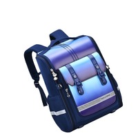 Mochila Escolar Impermeable de Gran Capacidad con Diseño Degradado para Niños, Protección de Columna, Ligera, para Niños y Niñas de Primaria