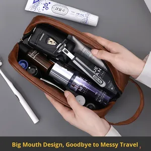 Grande capacità Oxford uomo alla moda per la borsa trucco da toilette borsa cosmetica Pu borse cosmetiche all'ingrosso - Product Image 6