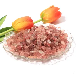 DIY Crystals Bulk Strawberry Chips Healing Tumble Stones Strawberry Gems Spiritual Products Crystal Chips Fengshui Ornaments