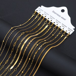 Gioielli per ragazze europee e americane, bracciale a catena in acciaio inossidabile placcato <span class=keywords><strong>oro</strong></span> 18 carati, moda femminile. - Product Image 1