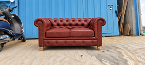 Premium Chesterfield Genuine Leather Eco-Friendly <b>Sofa</b> Set American Luxury Furniture Button Tufted Classic Vintage Living Room - Product Image 5