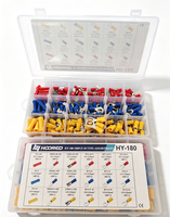 Kit de 180 bornes à sertir pré-isolées, 18 types, connecteurs de câbles électriques RV SV BV MDD FDD, bornes à fourche et à anneau assorties