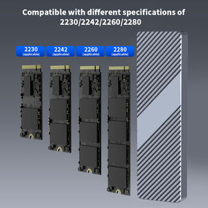 حاوية M.2 ssssbps 10Gbps USB d Gen 2 NVMe PCIe Type-C كلها صلبة من الألومنيوم - Product Image 2