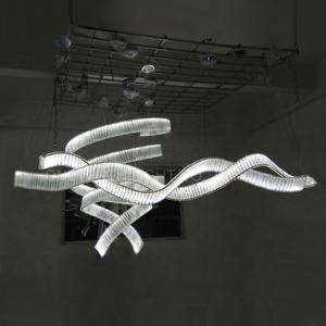 Modern House Chandelier Luxury <b>LED</b> Modern Spiral <b>Crystal</b> <b>Ceiling</b> <b>Light</b> Stair Chandelier Lighting Fixtures Lamp - Product Image 5