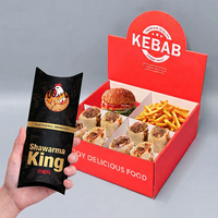 Boîte d'emballage personnalisée pour plats à emporter chauds, kebab mexicain, frites, poulet shawarma, combo, restauration