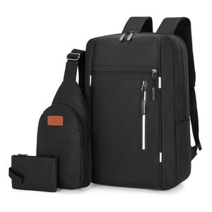 Nueva Mochila Porta Laptop de Nailon con Logotipo Personalizado, Negra, de Gran Capacidad para Viajes de Negocios - Product Image 2