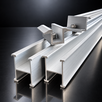 Rail de montage de panneau solaire, profilé de support en aluminium, support de rail pour module photovoltaïque pour système de structure solaire au sol