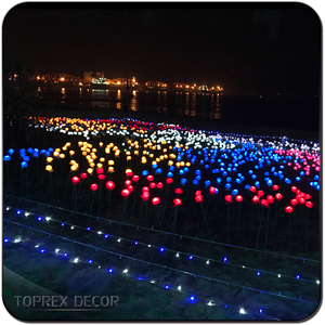Sculpture florale LED étanche commerciale allumant IP65-Décor de motif de <span class=keywords><strong>rose</strong></span> personnalisable pour jardins, événements et espaces publics - Product Image 6