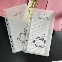 Pochette de rangement Y&G minimaliste personnalisable en papier glassine laminé 5 mil, format A7 A6, pour documents et espèces, finition mate