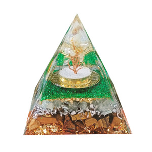 Citrine Tree <b>Crystal</b> <b>Chip</b> Pyramid Resin Epoxy Craft Desktop Ornament Home Decoration Gift - Product Image 5