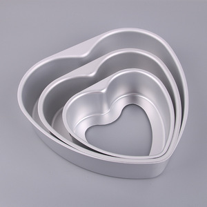 Molde para Pastel en Forma de Corazón de 6, 8 y 10 Pulgadas, de Aleación de Aluminio Anodizado, Apto para Horno - Product Image 1