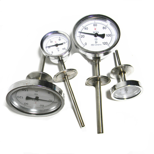 OEM 60mm 100mm 150mm quay số kích thước đo nhiệt độ Nhiệt kế với 200mm 300mm thăm dò tùy chỉnh ODM hỗ trợ - Product Image 1