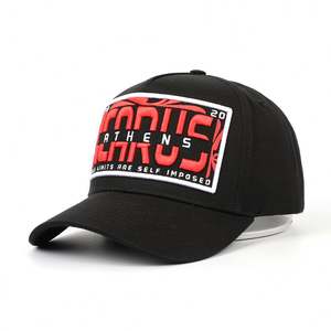 Hot Sale Stylish Custom Unisex Adult 100 % Cotton Sports Dad Hat, 5 Panel Unstructured <b>Black</b> 3D Embroidery <b>Baseball</b> <b>Cap</b> - Product Image 1