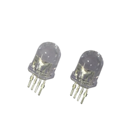 Diode LED RVB personnalisée 8 mm, haute luminosité, compatible lumière rouge/verte/bleue, tension inversée 5 V, boîtier DIP, puissance 0,06 W, 4 broches, CE RoHS