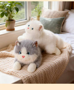 Sac à dos en peluche 2-en-1 chat réaliste 3D à faible MOQ, jouet oreiller en peluche chat Ragdoll <span class=keywords><strong>mignon</strong></span> - Product Image 5