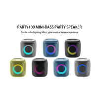 Altavoz Portátil Hopestar Party100 Mini, Resistente al Agua IPX6, Tarjeta TF, Radio FM, Luz LED, 2400mAh, para Exteriores