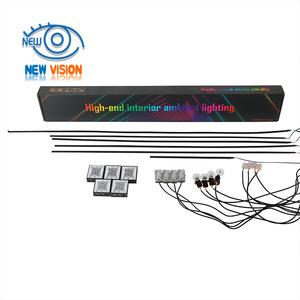 Luces de ambiente LED de gama alta automotrices Control de aplicación RGB Salida de colores ilimitada Luz de Ambiente de coche 18 en 1 - Product Image 5