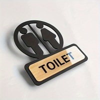 Panneau de toilettes en acrylique imprimé UV, motif géométrique, style minimaliste, pour toilettes hommes et femmes, best-seller